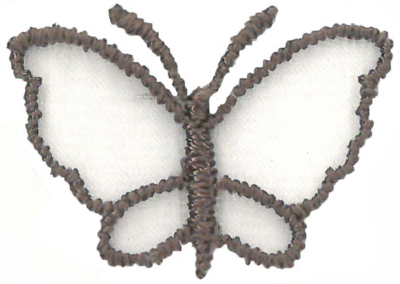 M1 SMALL ORGANZA BUTTERFLY MID COCOA 